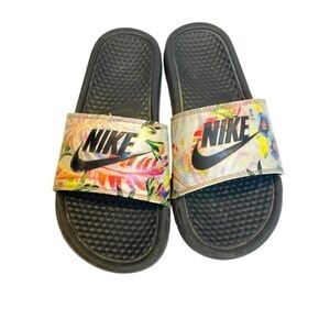 Tropical Nike Slides